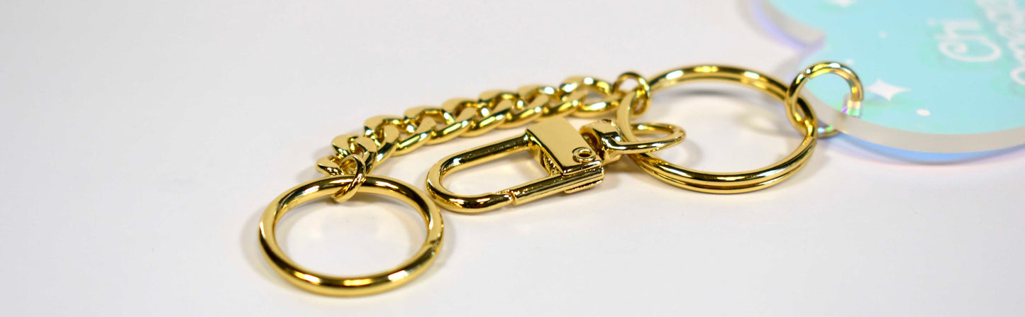 Theta Phi Alpha Keychain - Iridescent Heart Design