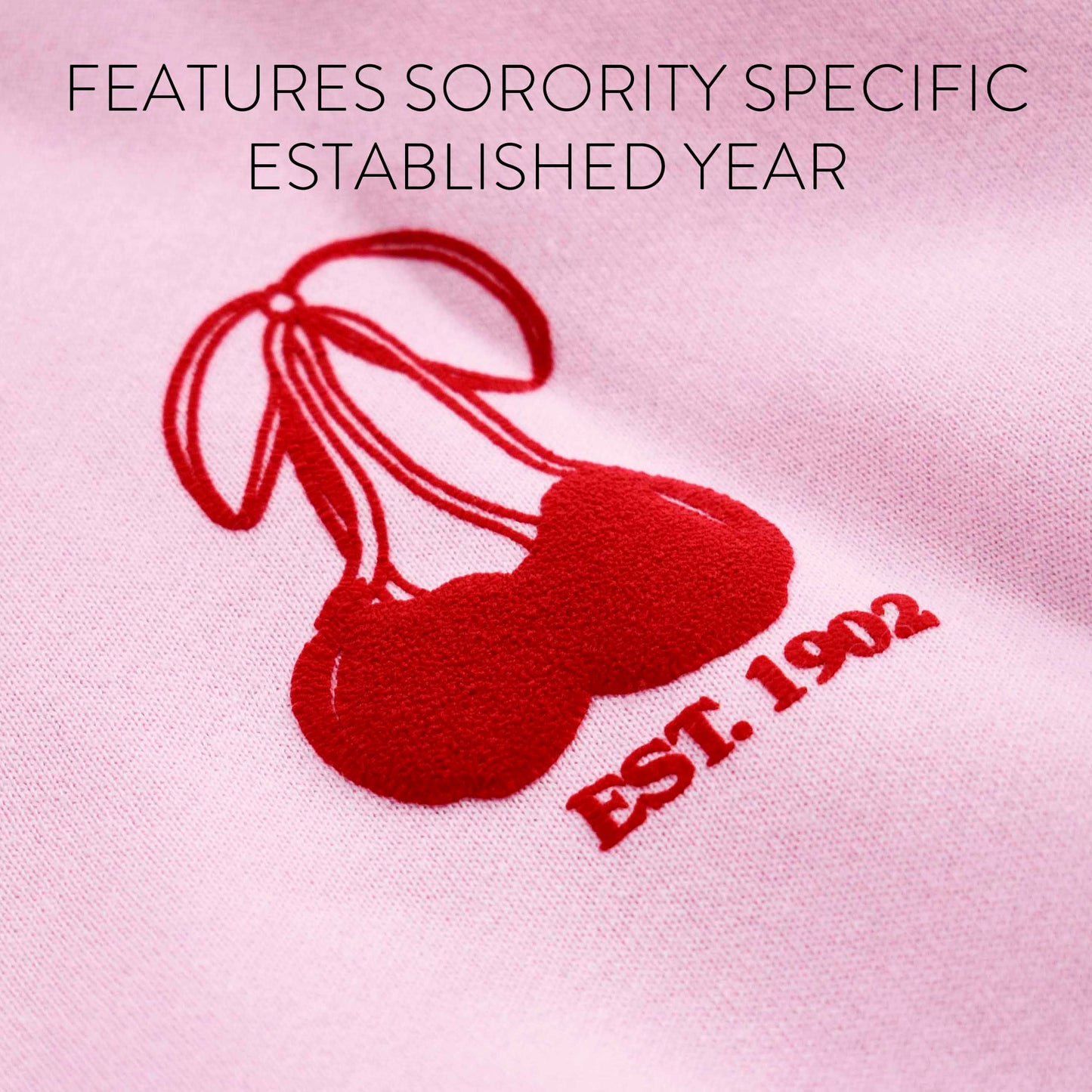 Gamma Phi Beta Hooded Sweatshirt with Cherries and Sorority Name