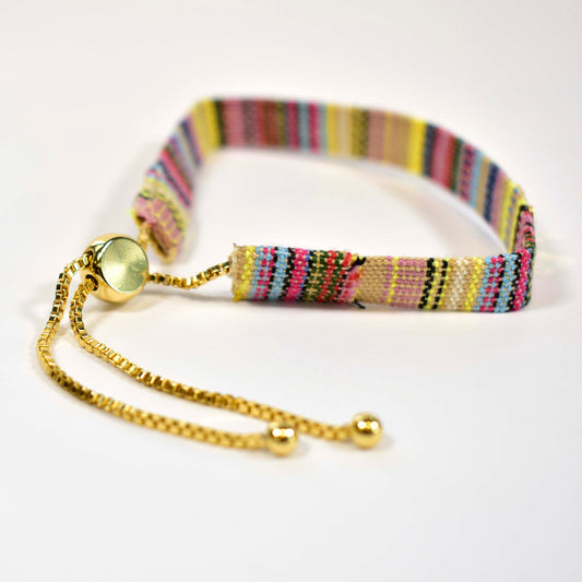Gamma Phi Beta Woven Bracelet, Multi-Color Design