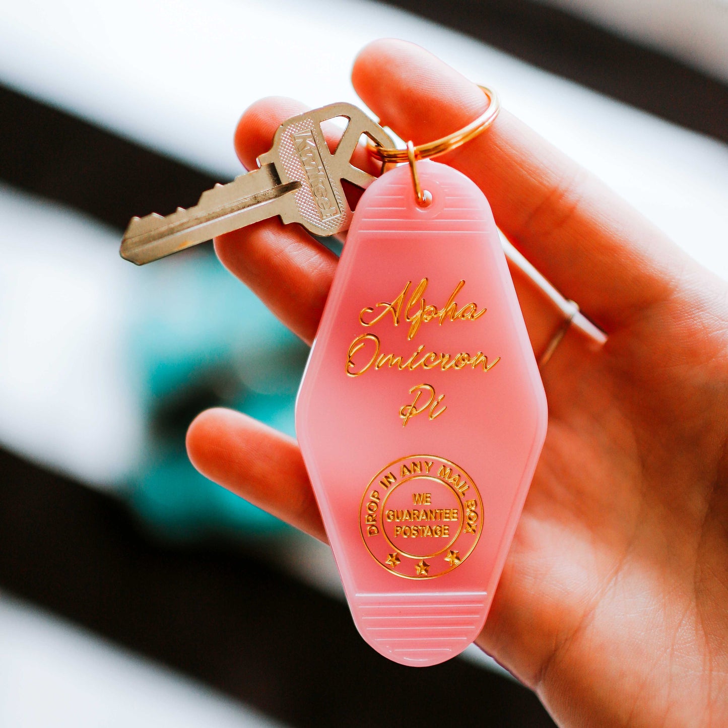 Pi Beta Phi Motel Keychain