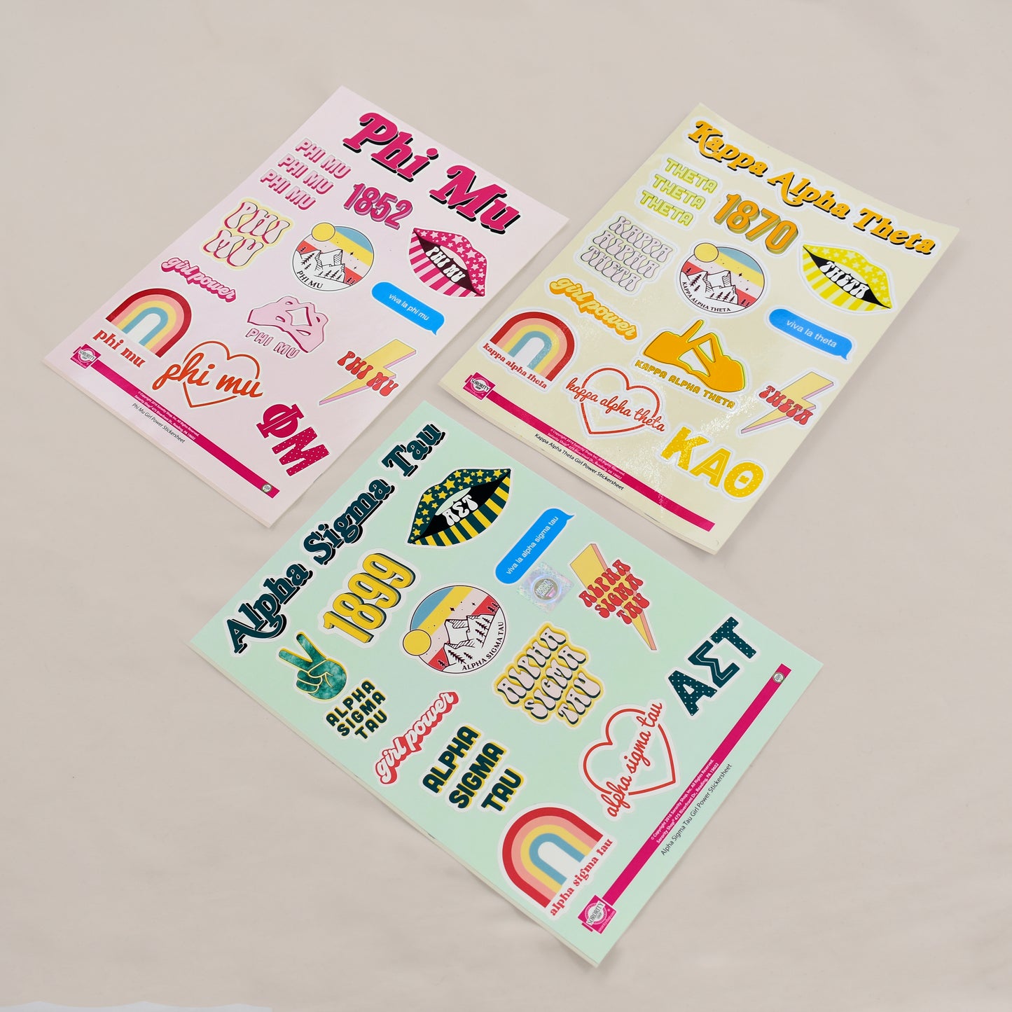 Delta Gamma Girl Power Sticker Sheet