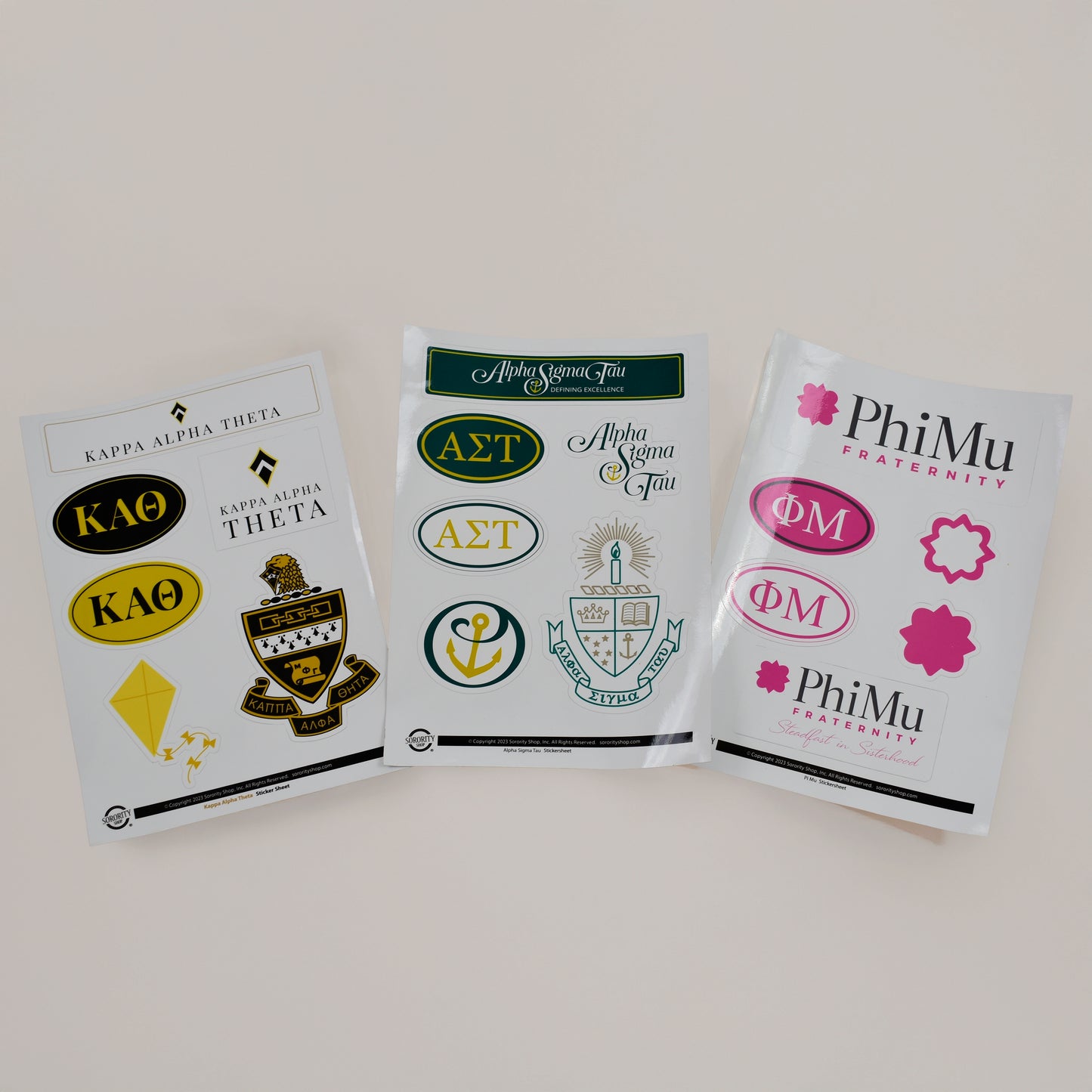 Mu Sigma Upsilon Sorority Sticker Sheet- Brand Focus