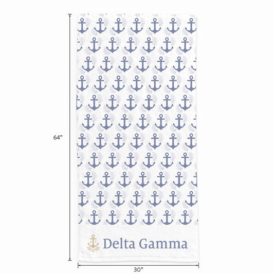 Alpha Chi Omega Beach Towel- Lightweight Brand Design