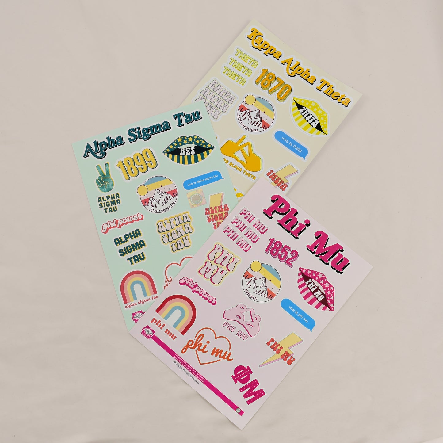 Zeta Tau Alpha Girl Power Sticker Sheet
