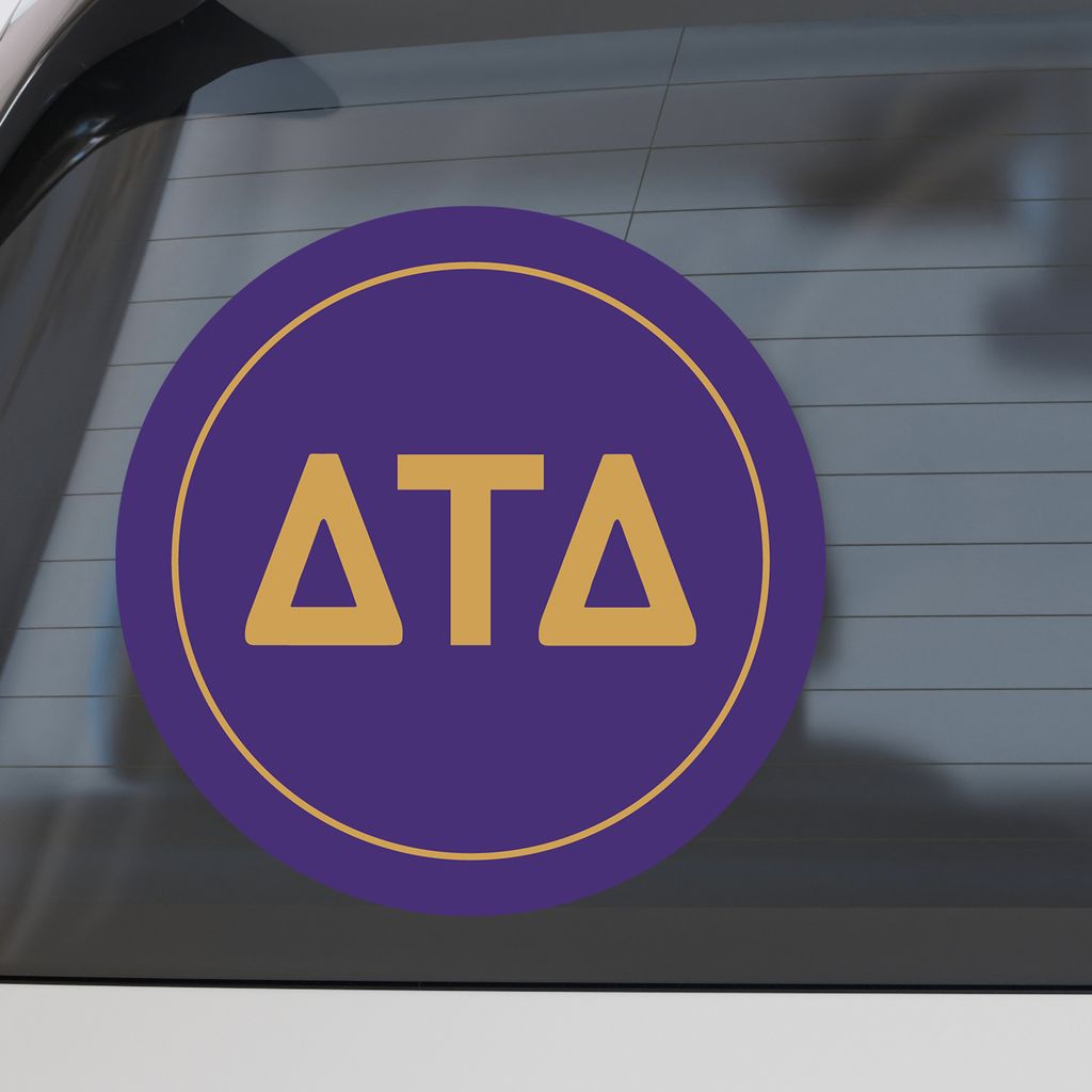 Delta Tau Delta Fraternity Car Decal Sticker- Full Color Circle Logo