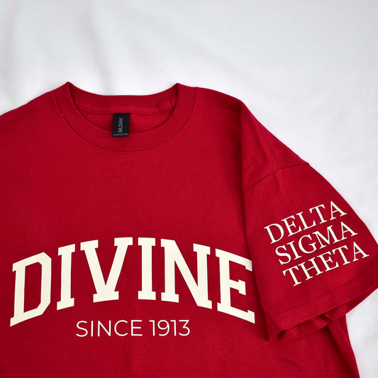 Delta Sigma Theta Sorority, Incorporated T-Shirt- Divine and Sorority Name Design