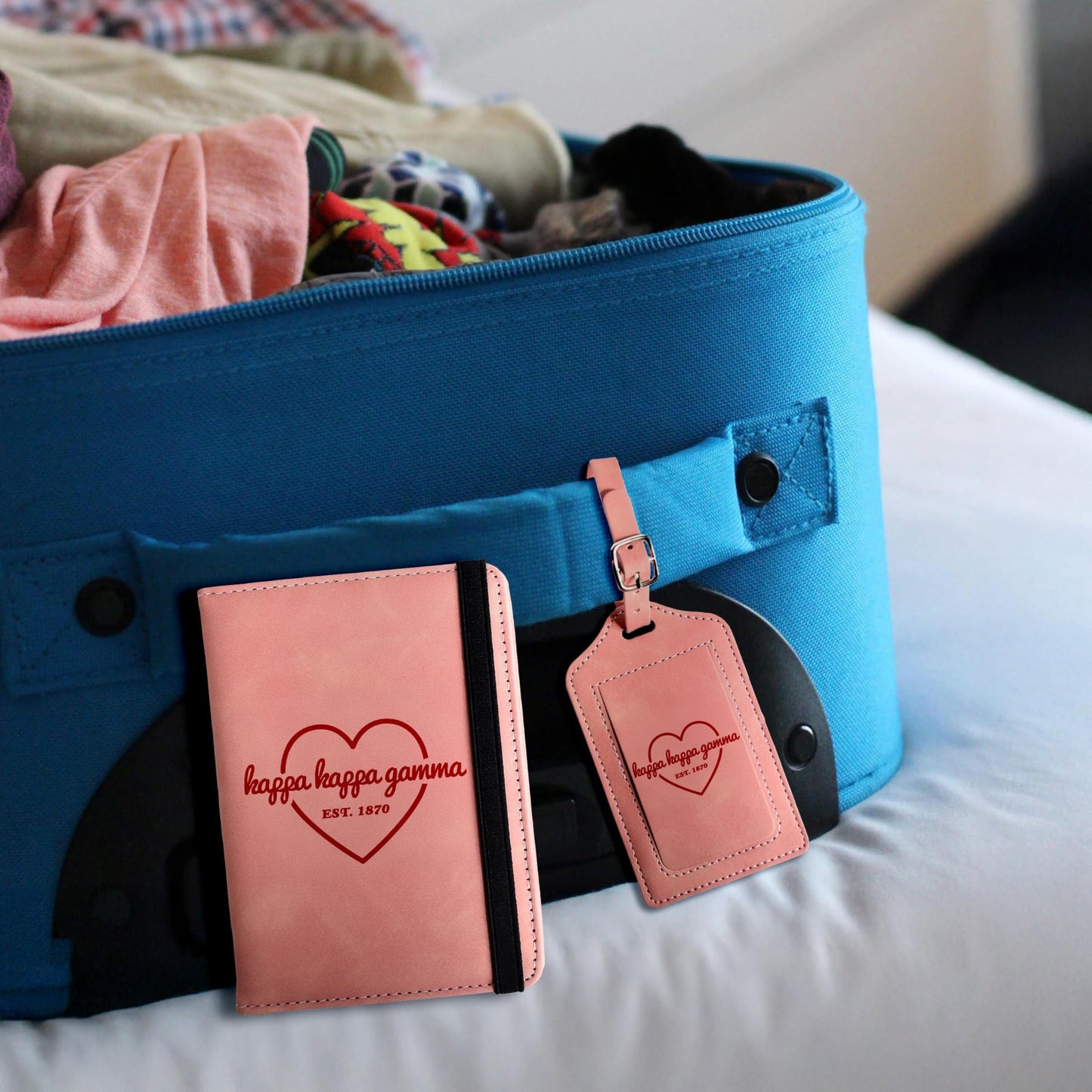 Theta Phi Alpha Passport Holder & Luggage Tag Travel Gift Set
