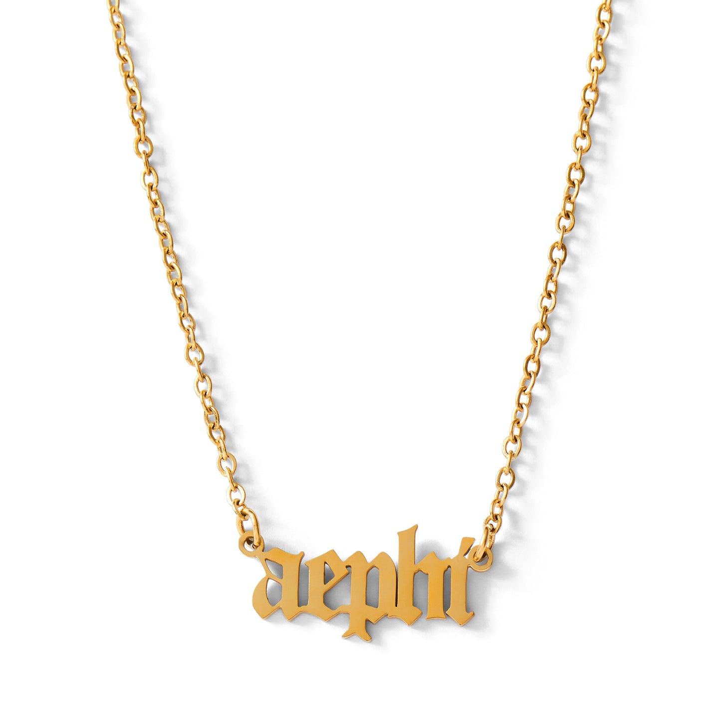 Alpha Epsilon Phi Old English Style Sorority Necklace
