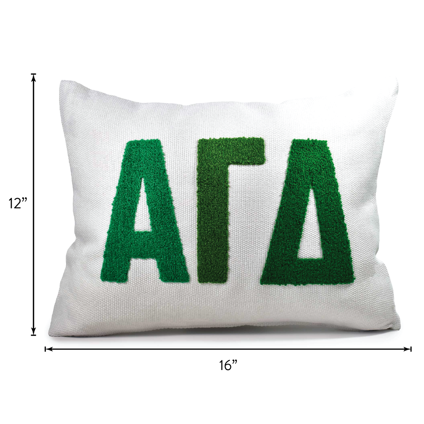 Alpha Gamma Delta Pillow – Embroidered Plush Greek Letters Design