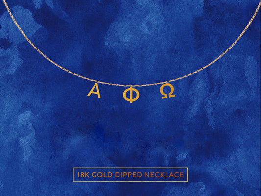 Alpha Phi Omega Name Necklace
