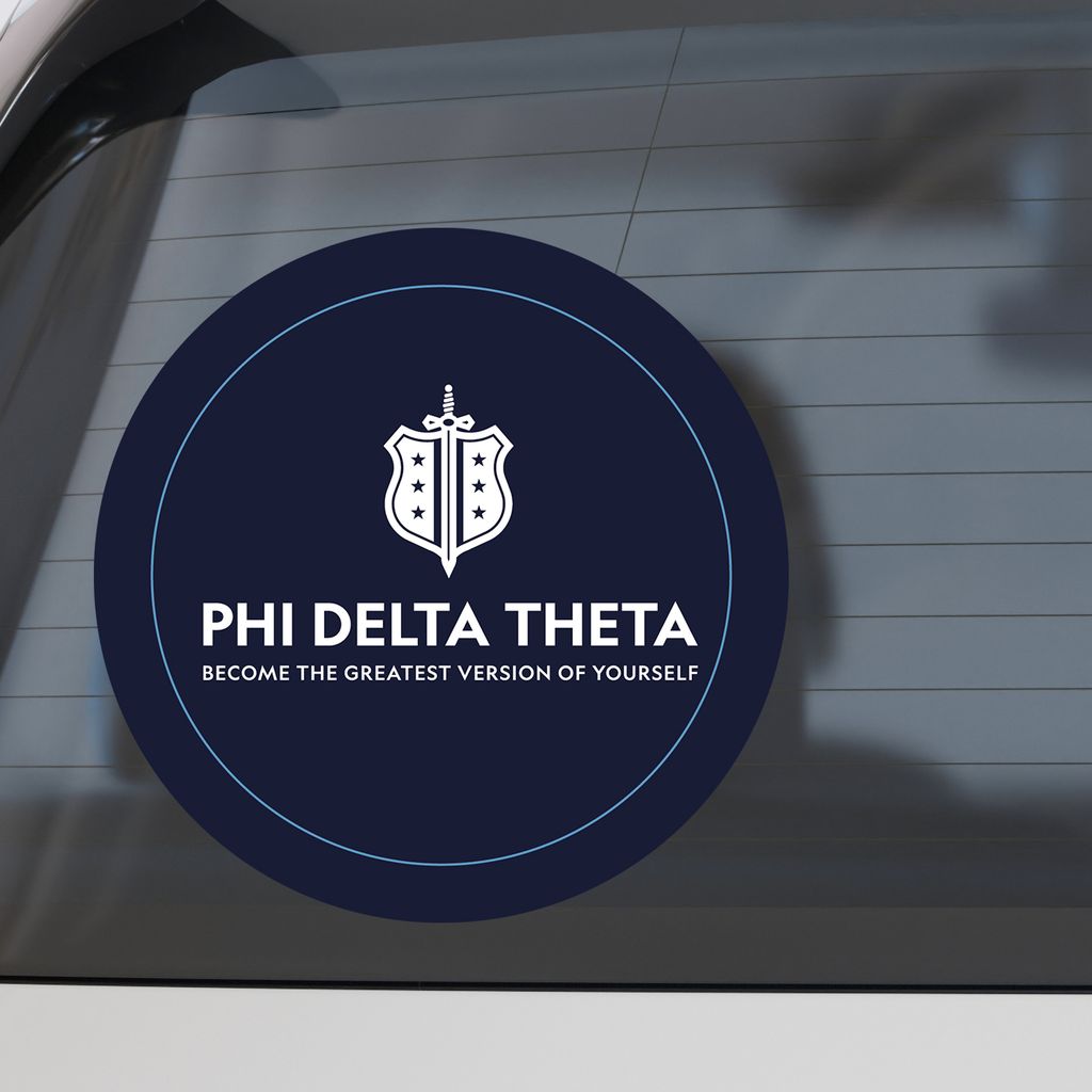 Phi Delta Theta Fraternity Car Decal Sticker- Full Color Circle Logo