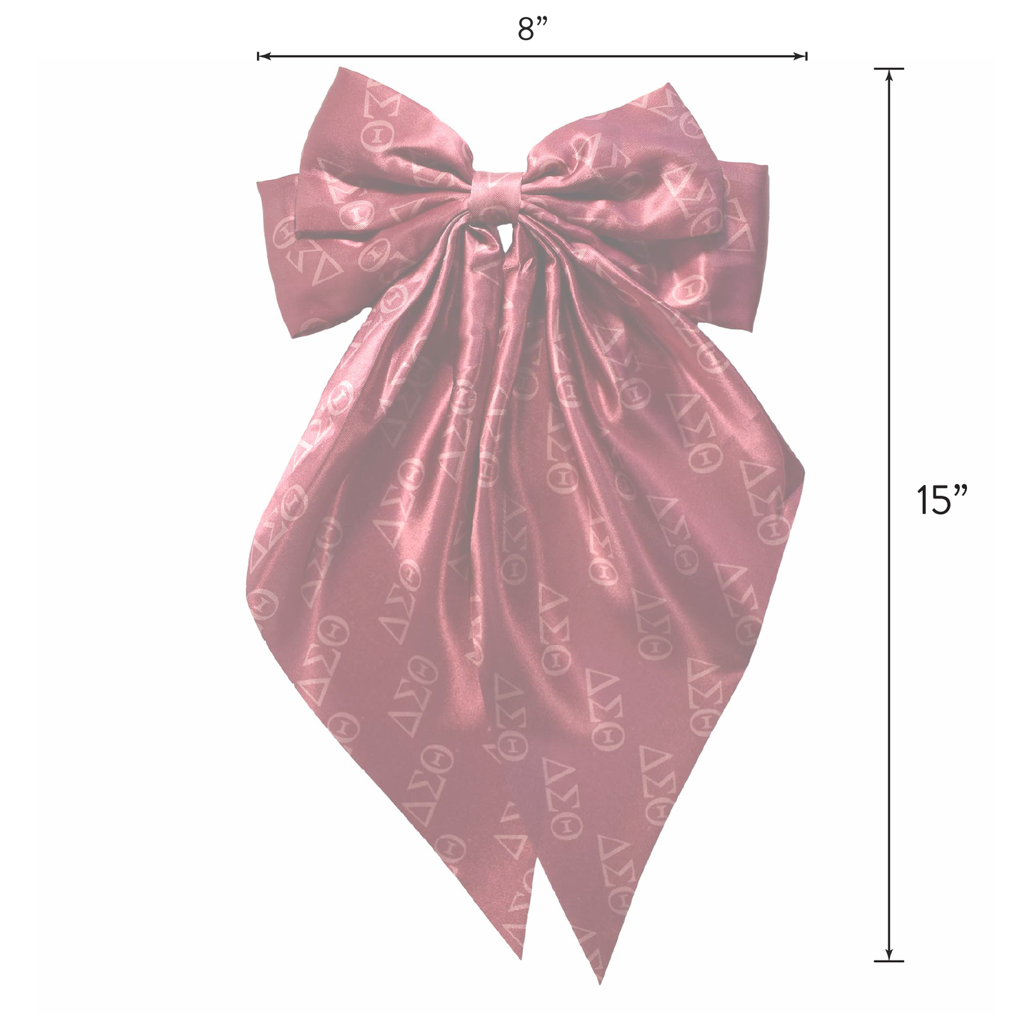 Delta Sigma Theta Greek Letters Hair Bow