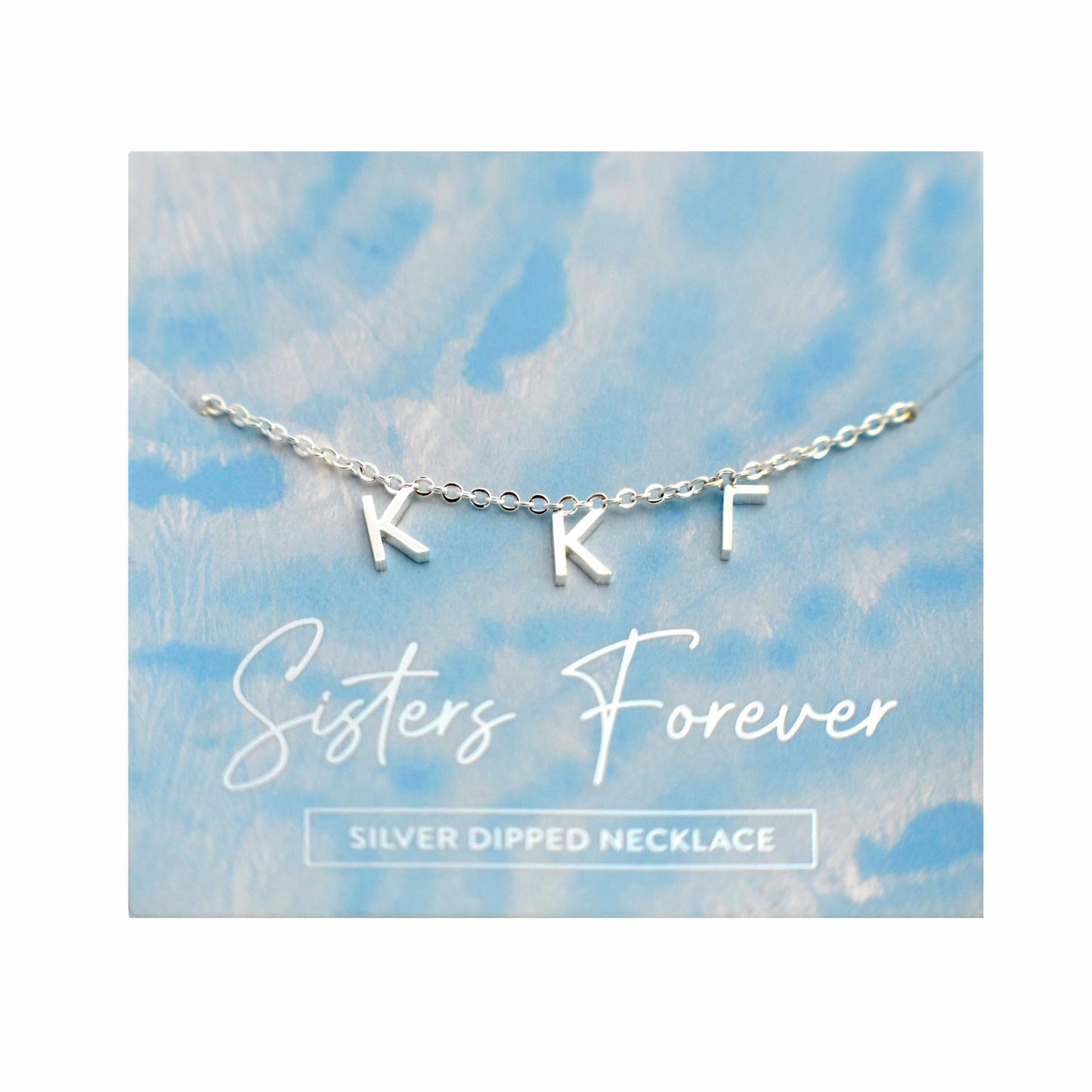 Kappa Kappa Gamma Silver Greek Letters Necklace