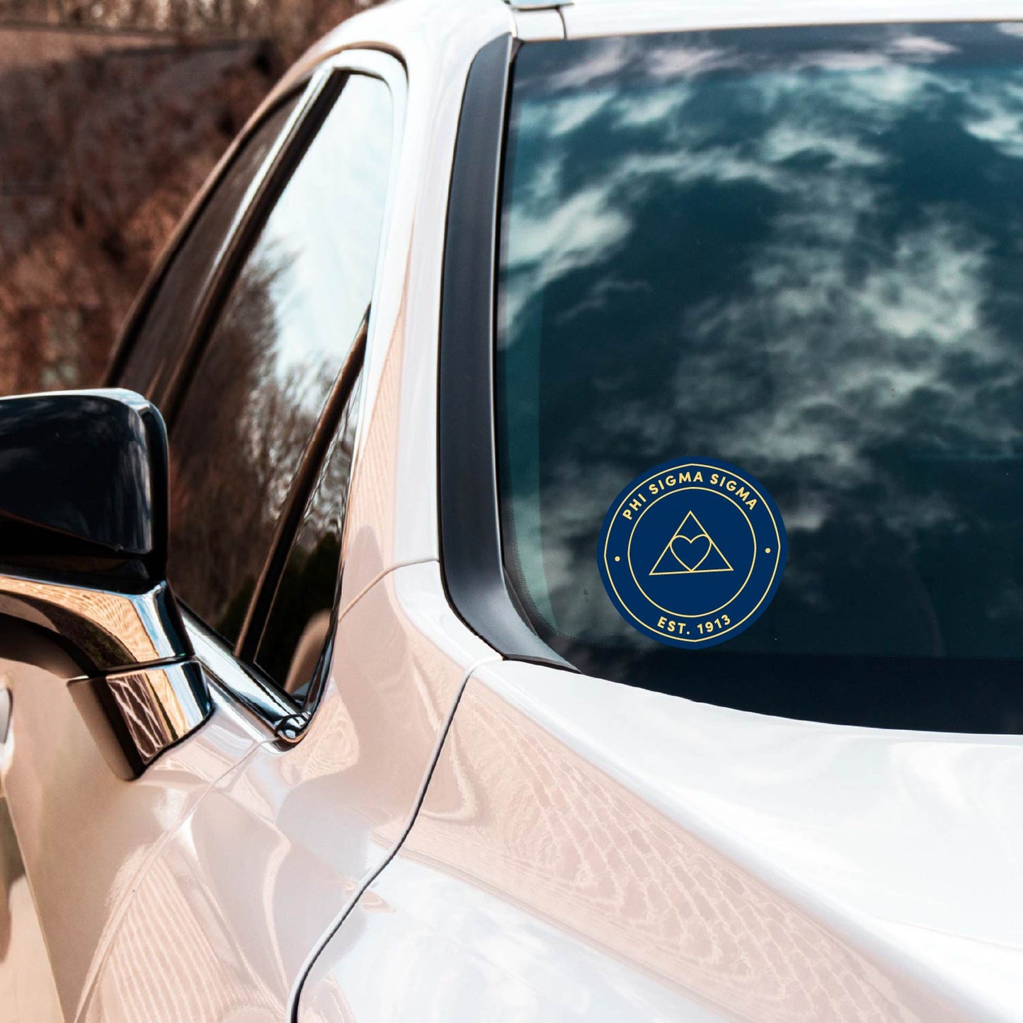Phi Sigma Sigma Sorority Car Decal Sticker- Full Color Circle Logo