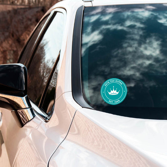 Zeta Tau Alpha Sorority Car Decal Sticker- Full Color Circle Logo
