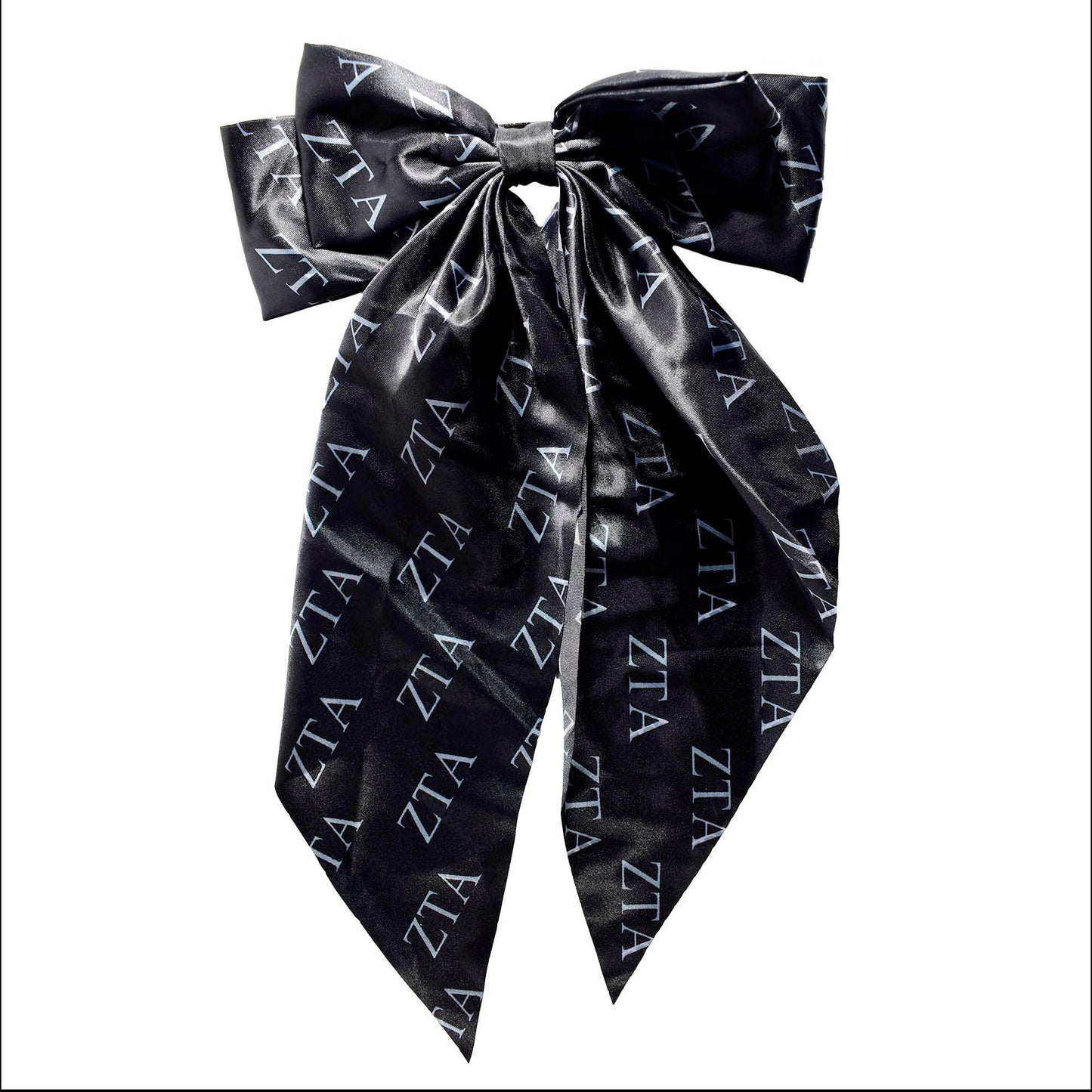 Zeta Tau Alpha Greek Letters Hair Bow