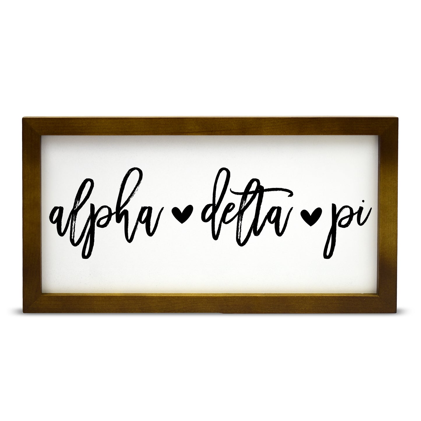 Alpha Delta Pi Script Wooden Sign