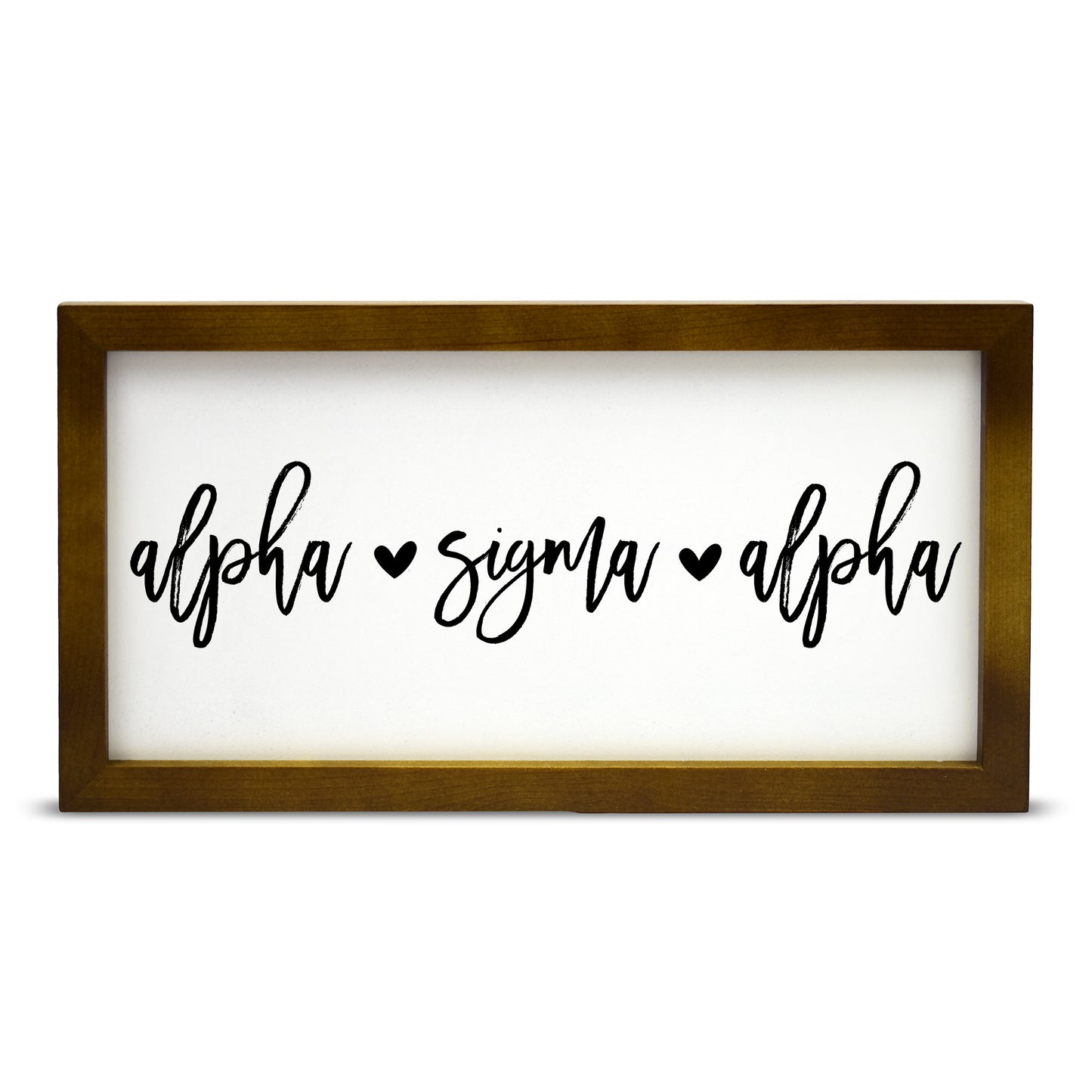 Alpha Sigma Alpha Script Wooden Sign