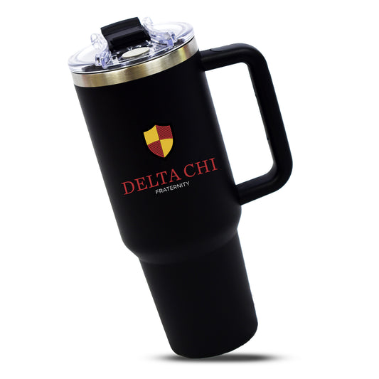 Delta Chi Fraternity 40oz Stainless Steel Tumbler with Handle