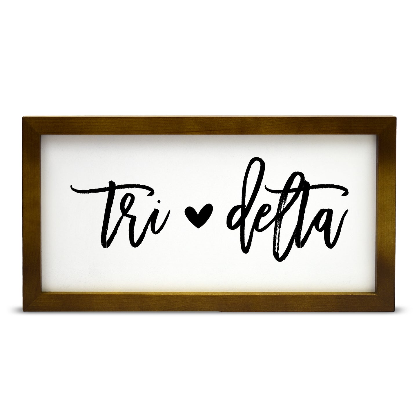 Delta Delta Delta Script Wooden Sign