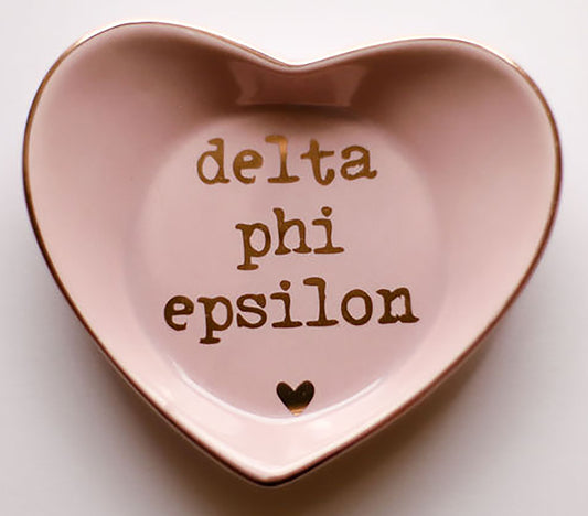 Delta Phi Epsilon Ceramic Ring Dish