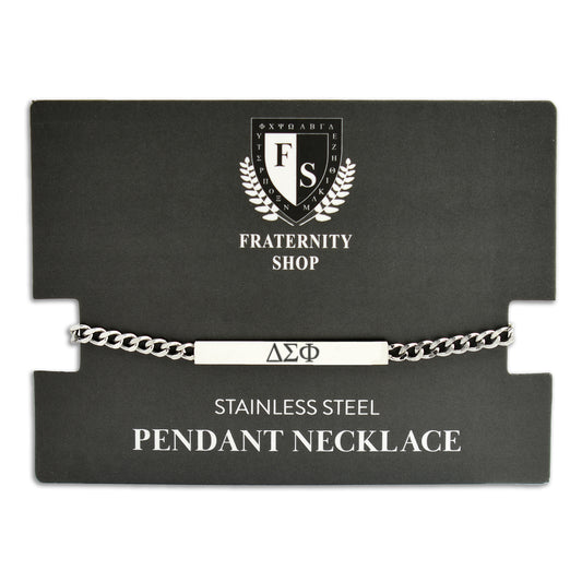 Delta Sigma Phi Fraternity Necklace- Greek Letters Pendant