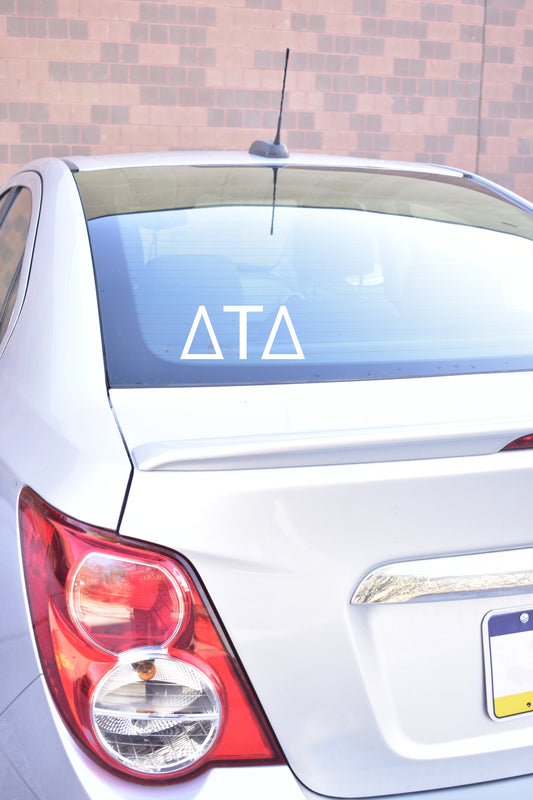 Delta Tau Delta Fraternity Car Decal Sticker- Greek Letters Design