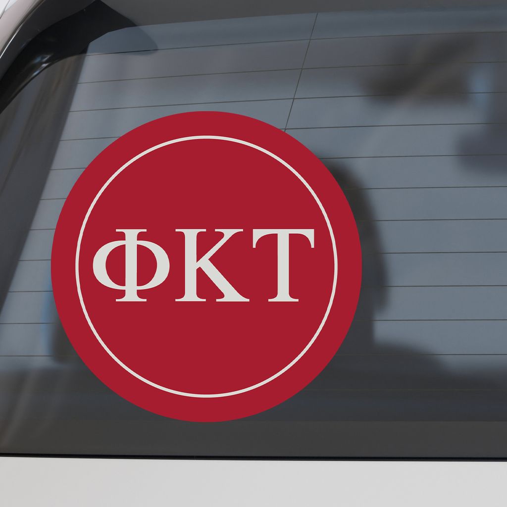 Phi Kappa Tau Fraternity Car Decal Sticker- Full Color Circle Logo