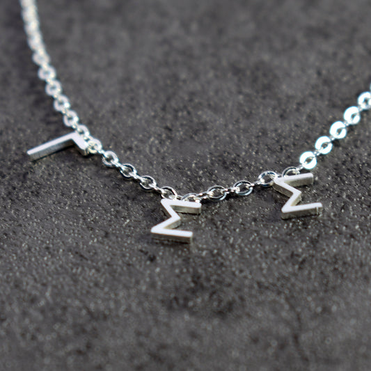 Gamma Sigma Sigma Silver Greek Letters Necklace