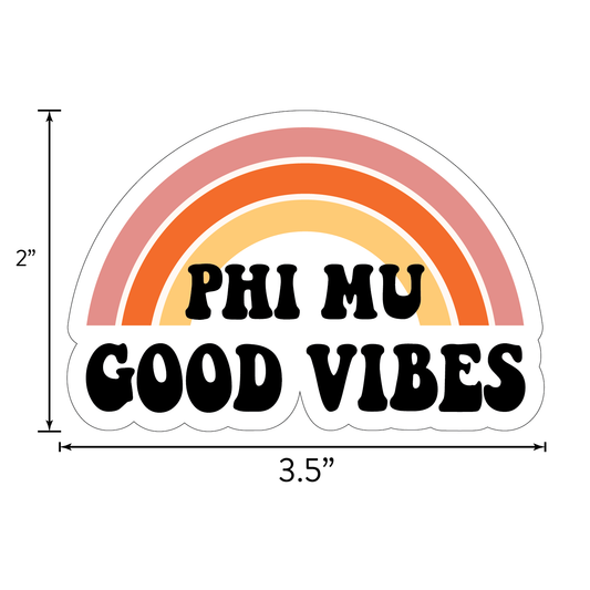 Phi Mu <br> Retro Sticker Sheet