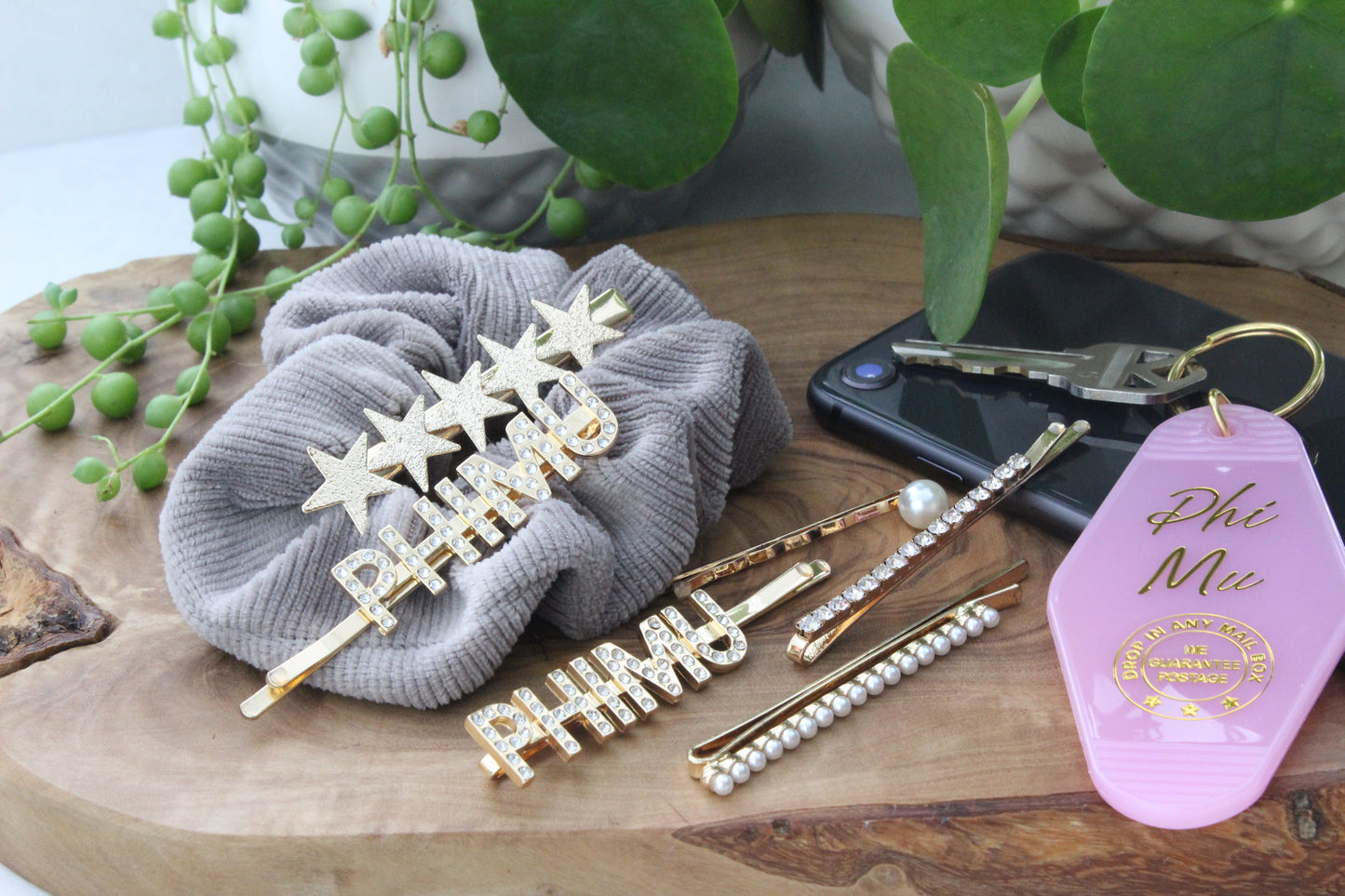 Phi Mu Sorority Hair Clips