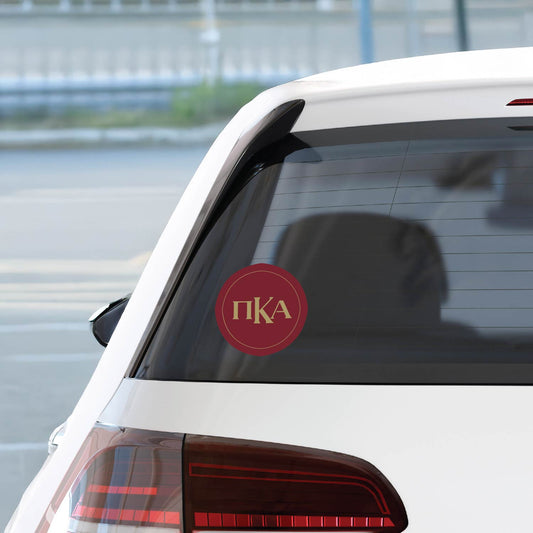Pi Kappa Alpha Fraternity Car Decal Sticker- Full Color Circle Logo