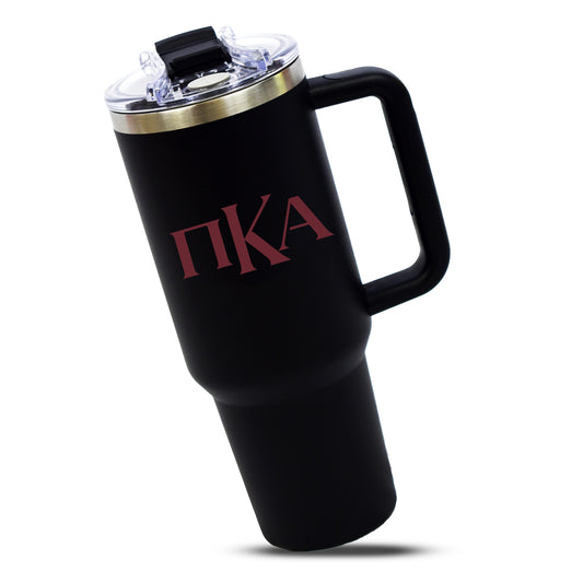 Pi Kappa Alpha Fraternity 40oz Stainless Steel Tumbler with Handle