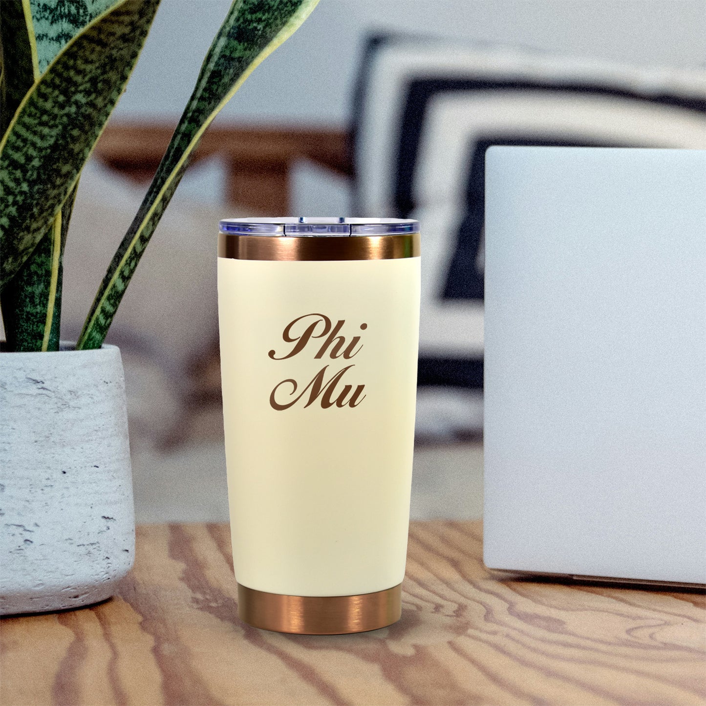Phi Mu 20 oz. Insulated Tumbler with Sorority Name