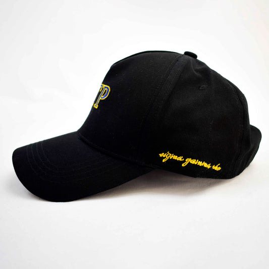 Sigma Gamma Rho Baseball Cap- Brushed Cotton 5-Panel Black Hat