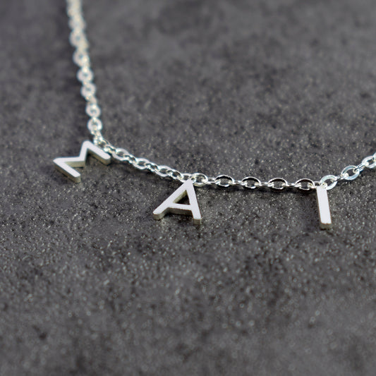 Sigma Alpha Iota Silver Greek Letters Necklace