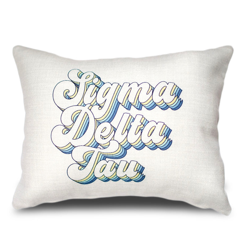 Sigma Delta Tau Retro Throw Pillow