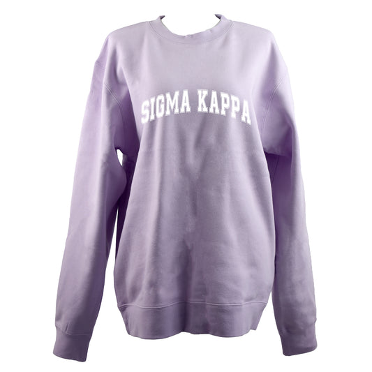 Sigma Kappa Sweatshirt- Crewneck Varsity Letters Design