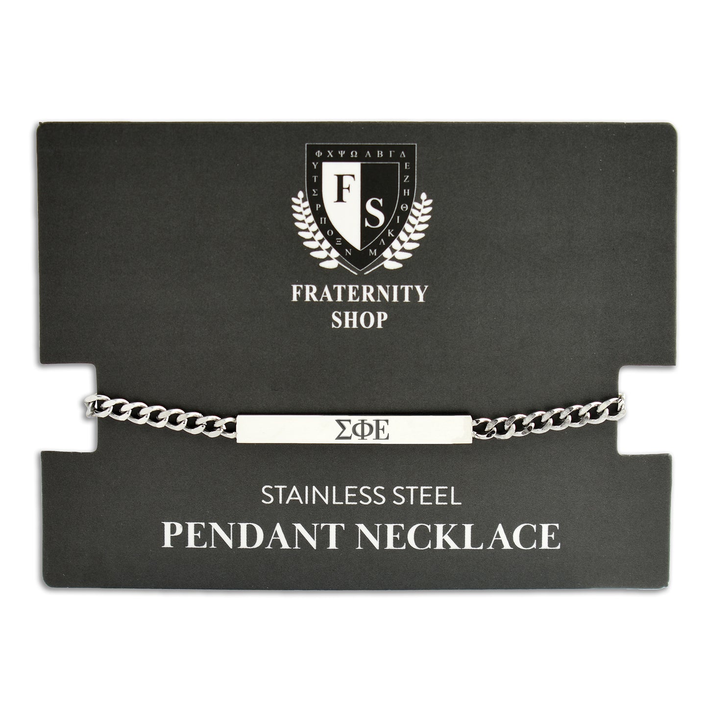 Sigma Phi Epsilon Fraternity Necklace- Greek Letters Pendant