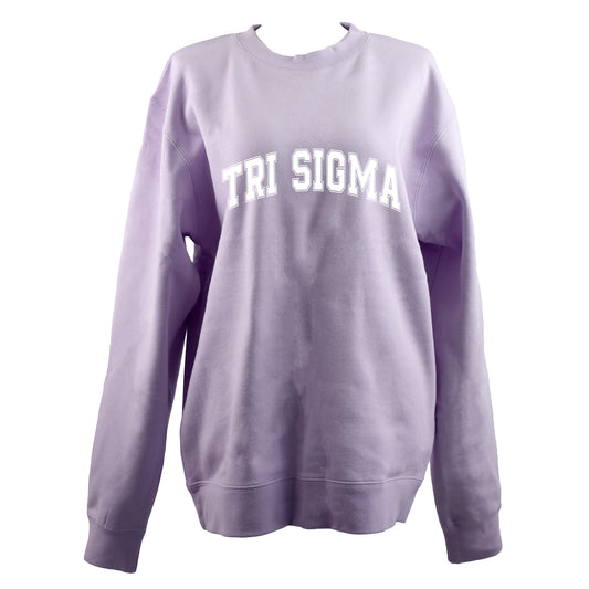Sigma Sigma Sigma Sweatshirt- Crewneck Varsity Letters Design