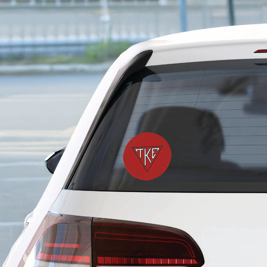 Tau Kappa Epsilon Fraternity Car Decal Sticker- Full Color Circle Logo
