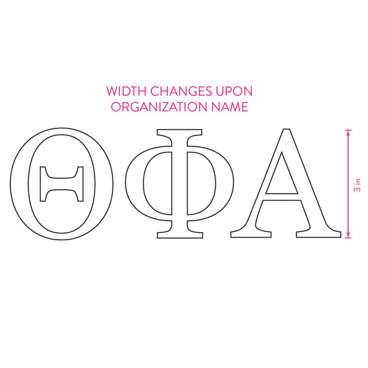 Phi Mu Car Decal Sticker- Greek Letters Design
