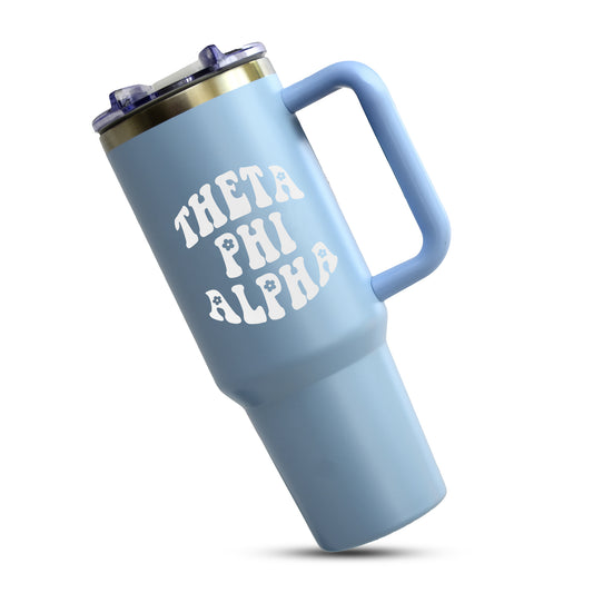 Theta Phi Alpha Tumbler - 40oz Stainless Steel with Handle