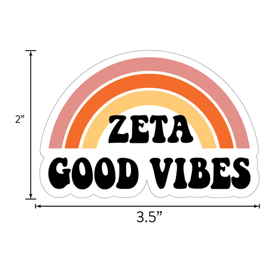 Zeta Tau Alpha <br> Retro Sticker Sheet