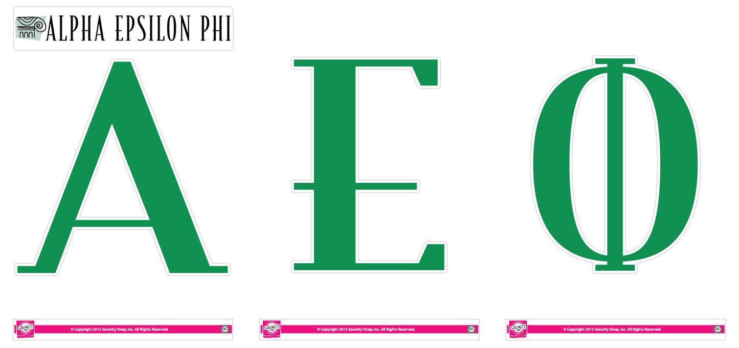 Alpha Epsilon Phi Jumbo Letter Decals
