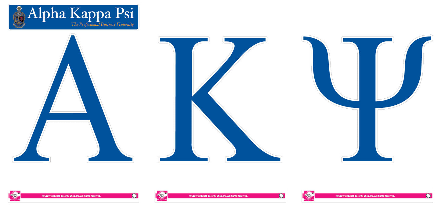 Alpha Kappa Psi <br> Jumbo Letter Decals