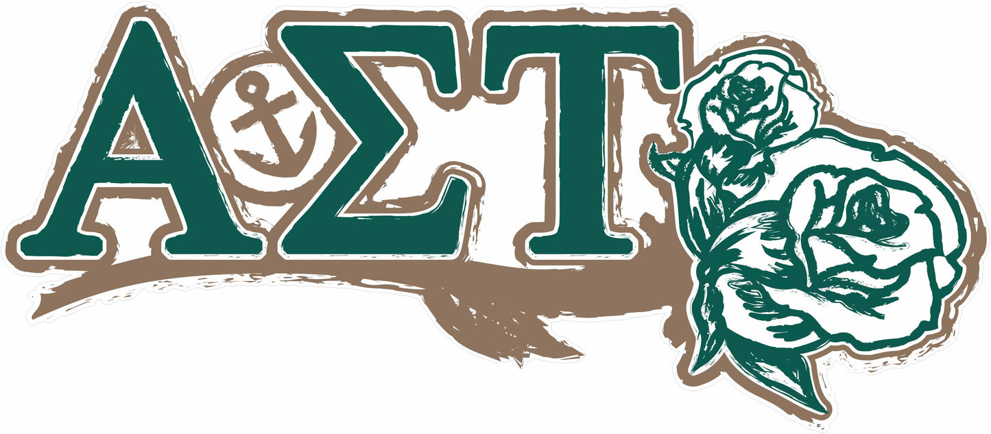 Alpha Sigma Tau <br>11.75 x 5 Laptop Skin/Wall Decal