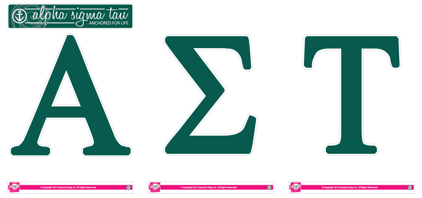 Alpha Sigma Tau <br> Jumbo Letter Decals