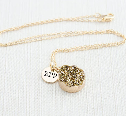 Sigma Gamma Rho Sisterhood Druzy Necklace