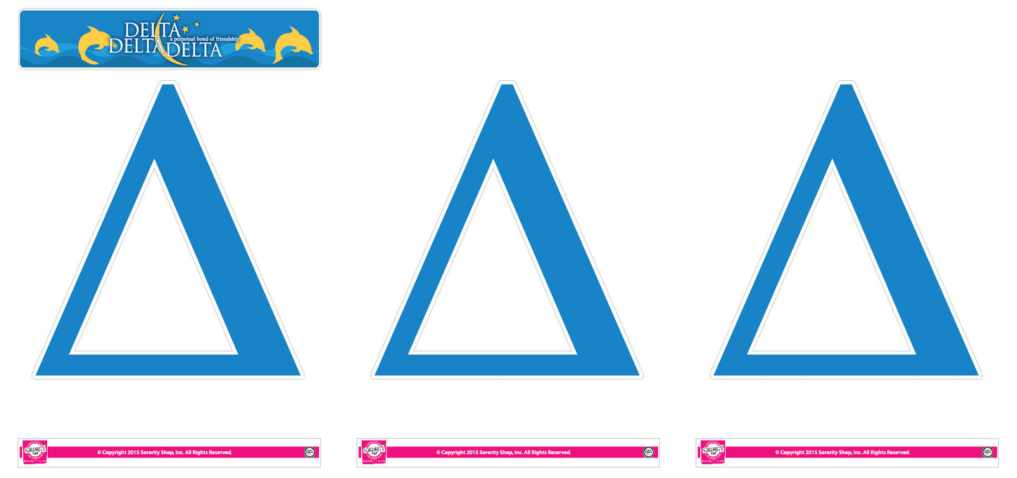Delta Delta Delta <br> Jumbo Letter Decals